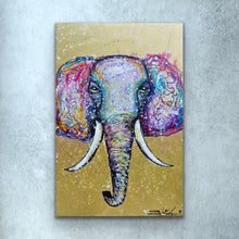 Load image into Gallery viewer, Gold Elephant Print